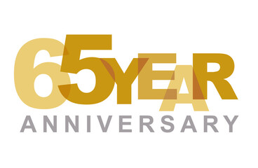 banner 65th year anniversary concept