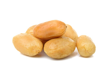Roasted peanuts snack isolated on a white background