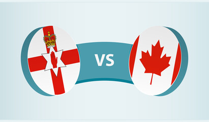 Northern Ireland vs Canada, team sports competition concept.