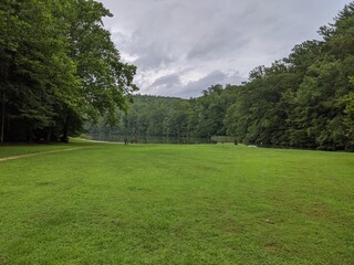 Cave Mountain Lake from the Lawn