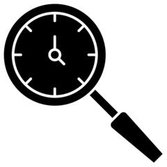 magnifying glass solid icon