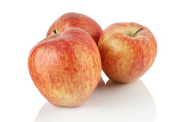 red apples on a white background