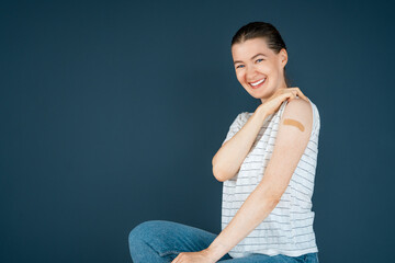 Young woman after vaccination