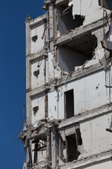 Demolished house before reconstruction