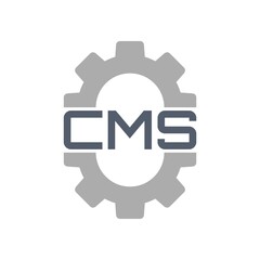 CMS content management system icon isolated on white background