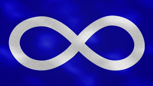 Metis blue dense flag fabric wavers, background loop