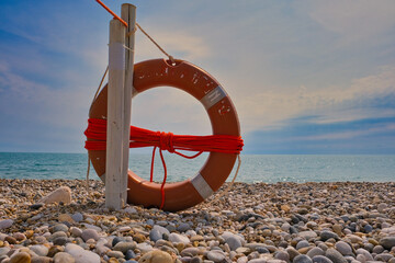 Beautiful beach in Mattinata on the Gargano coast