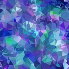 Seamless iridescent triangle pattern for surface pattern print. High quality illustration. Blue and purple holographic vivid trendy swatch. Funky contemporary graphic tile for background or textile.