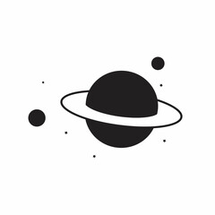Space planet flat icon