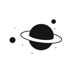 Space planet flat icon