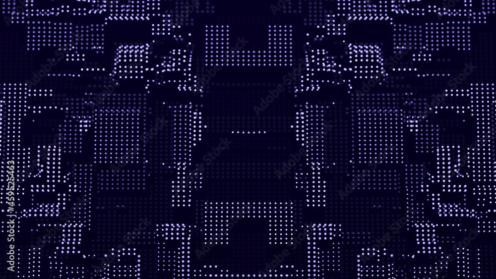 Poster digital technology background. big data visualization. technology and science. 3d rendering.