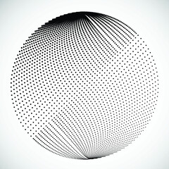 Halftone dots in circle form. round logo . vector dotted frame . design element