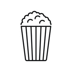 Popcorn snack icon illustration isolated on white background