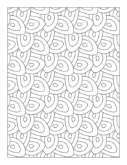 Geometric Pattern Coloring Pages for Coloring Book in Black and withe 