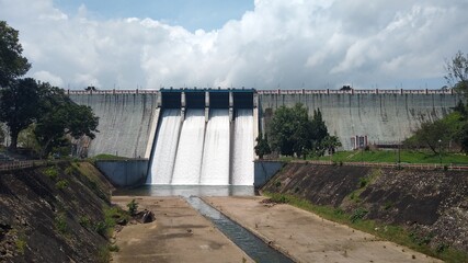 dam on the river, Neyyar dam shutter, Thiruvananthapuram, Kerala