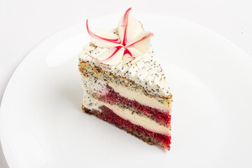Christmas cake with cranberry and poppy seeds
