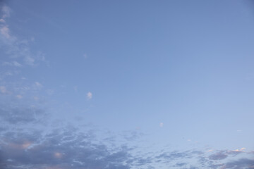 Amazing clouds hanging in the blue sky. Wonderful sunset and a better sunrise with beautiful clouds with a colorful sky.