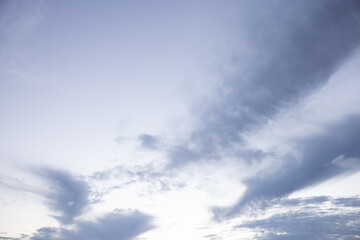 Amazing clouds hanging in the blue sky. Wonderful sunset and a better sunrise with beautiful clouds with a colorful sky.