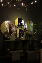 decoración de interiores espejos redondos