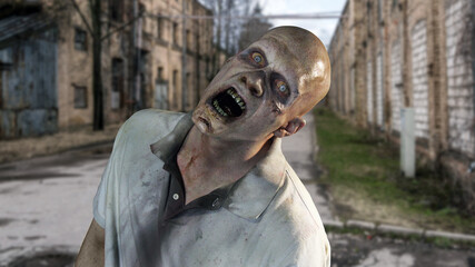 male zombie with mouth open #1