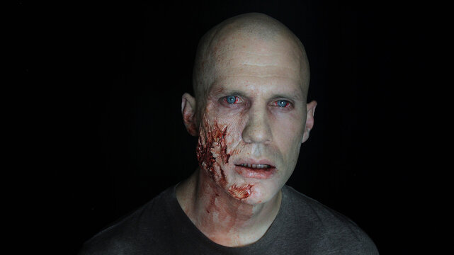 male zombie with face trauma #2