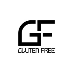 Gluten Free GF icon isolated on white background