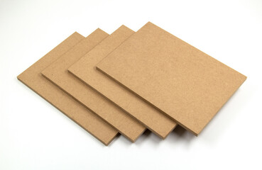 Raw MDF cut in the shape of a rectangle, 4 plates.