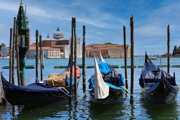 Fototapeta na wymiar Grand canal, Venice, Italy, Gondola, boats