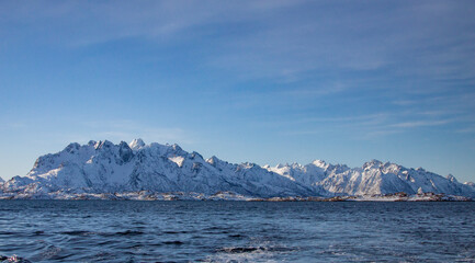 Winter on Hadsel fjord ,Helgeland,Northern Norway,scandinavia,Europe