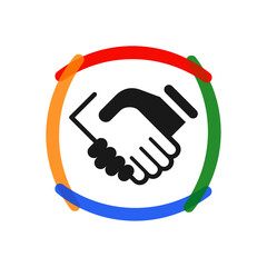 Hand Shake - Sticker