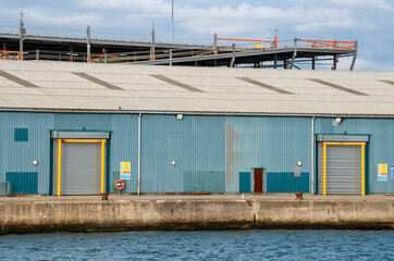 Southampton, England, UK. 2021. Fruit terminal building in Southampton docks, England, UK.