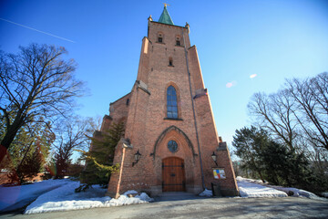 Fototapeta na wymiar church of Østre Aker, Oslo, Norway