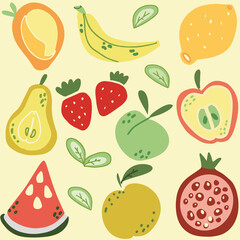 France Icons Hand Drawn Doodle Coloring Vector