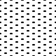 Square seamless background pattern from geometric shapes. The pattern is evenly filled with big black diving goggles symbols. Vector illustration on white background