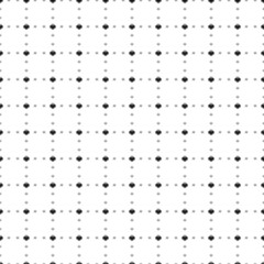 Square seamless background pattern from black absorbent symbols are different sizes and opacity. The pattern is evenly filled. Vector illustration on white background