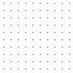 Square seamless background pattern from geometric shapes are different sizes and opacity. The pattern is evenly filled with small black umbrella symbols. Vector illustration on white background