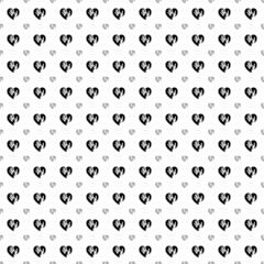 Square seamless background pattern from geometric shapes are different sizes and opacity. The pattern is evenly filled with big black mom with baby symbols. Vector illustration on white background