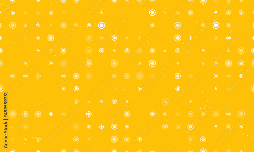 Aufkleber seamless background pattern of evenly spaced white radio button symbols of different sizes and opaci
