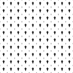 Square seamless background pattern from black ice cream balls symbols are different sizes and opacity. The pattern is evenly filled. Vector illustration on white background