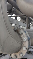 pipes, industrial elements, screws, pressure, pressure structures. connections ready for use