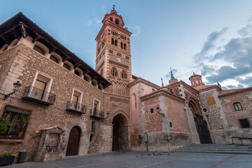 mudejar style tower in teruel old town, Spain