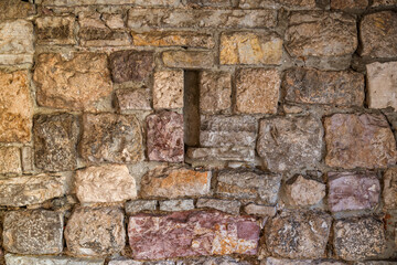 Vintage stone castle wall, background