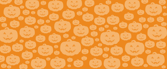 Halloween, the background for the holiday. Pumpkins on an orange background.