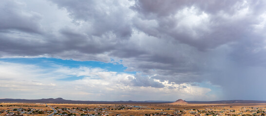 storm clouds over the desert
