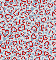 Seamless pattern with hearts.