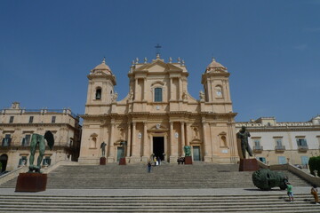 Fototapeta na wymiar Baroque architecture in Noto, Sicily, Italy