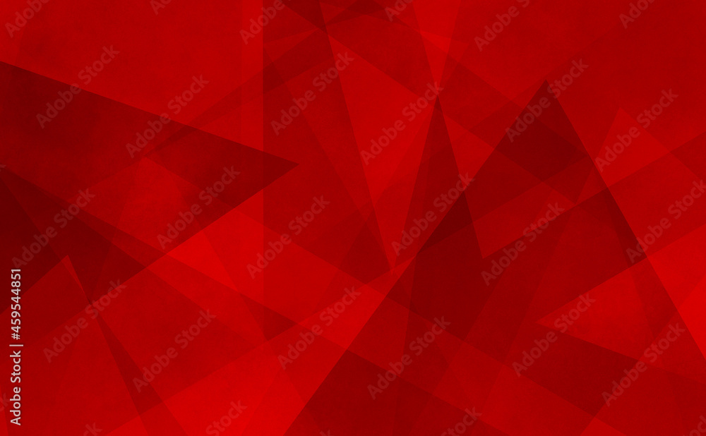 Wall mural red triangle background design with texture, abstract light and dark red colors in modern geometric 