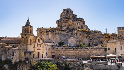 Fototapeta premium View of the historic center of Matera, Sassi. Basilicata. Italy.