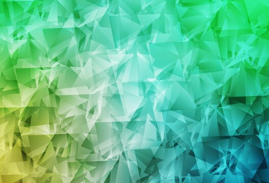 Light Green vector low poly background.