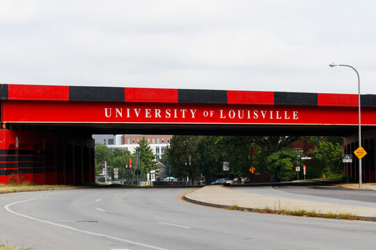 University Of Louisville Themed Freeway Overpass.